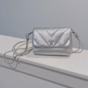 Victoria's Secret Metallic Silver Crossbody Bag